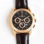 SJ Factory Vacheron Constantin Patrimony 9100 Movement 316L Steel Black/White Face Watch